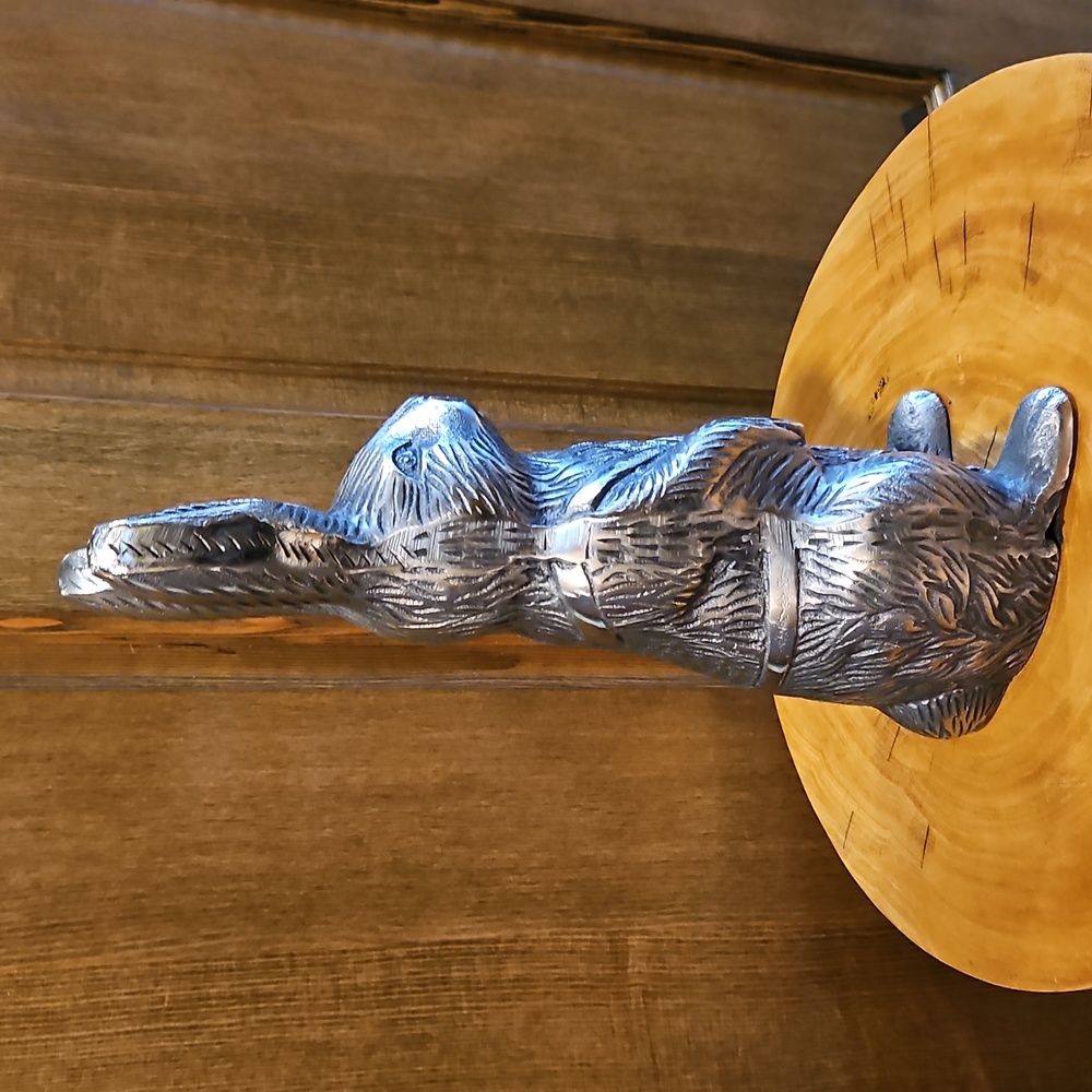 Silver Rabbit Sculpture 12.5" Tall Nice Hare Details - Picture 2 of 14